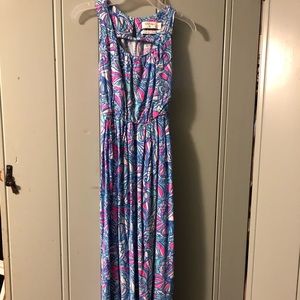 Lilly for target blue pink my fans maxi dress for girls. Never worn.